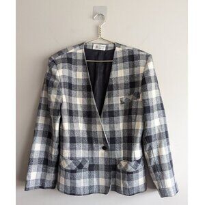 Vintage Checkered Blazer